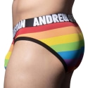 Andrew Christian Slip Microfibre Almost Naked Pride Stripe Arc-en-Ciel