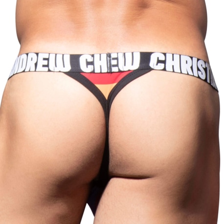 Andrew Christian Almost Naked Pride Stripe Microfiber Thong - Rainbow