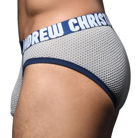 Andrew Christian Slip Almost Naked Gym Mesh Gris