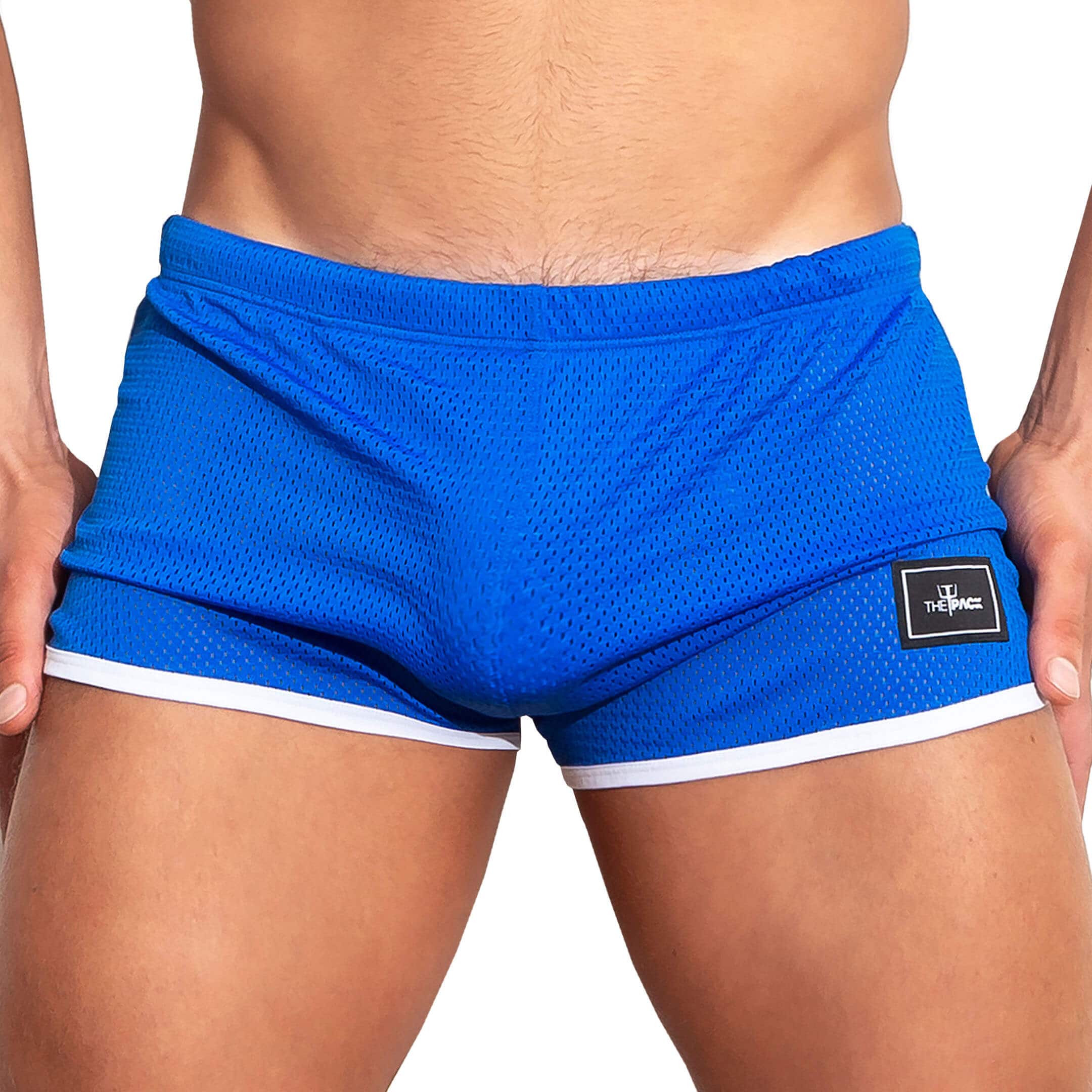 The Pack Icon Mesh Jock Shorts - Blue | INDERWEAR