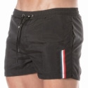 TOF Paris Short de Bain Mi-Cuisse Noir