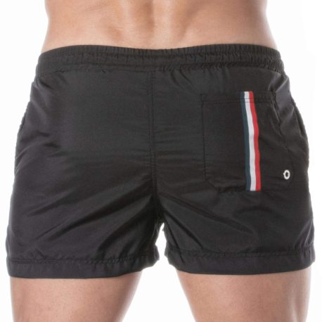 TOF Paris Mid-Thigh Swim Shorts - Black