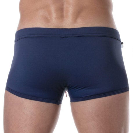 TOF Paris Boxer de Bain Uni Bleu Marine