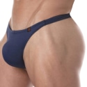 TOF Paris String de Bain Uni Bleu Marine