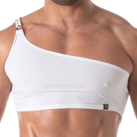 TOF Paris Chain Crop Top - White