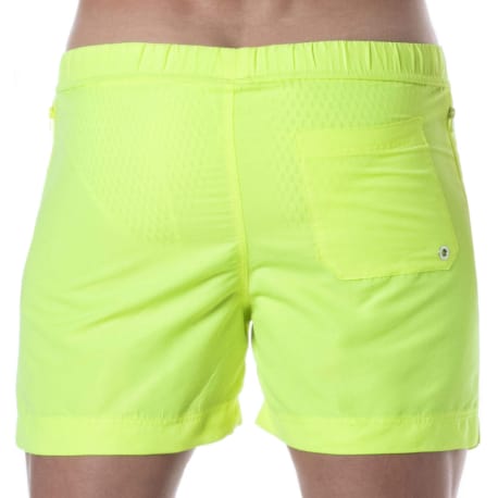 TOF Paris Long Swim Shorts - Neon Yellow