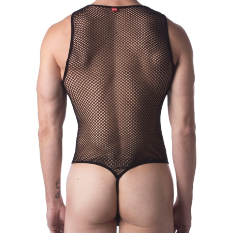 Barcode Roma Fishnet Bodysuit - Black