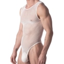 Barcode Body Fishnet Roma Blanc