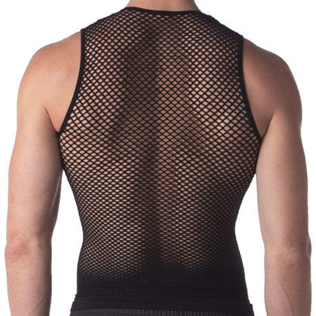 Barcode Débardeur Fishnet Stefano Noir