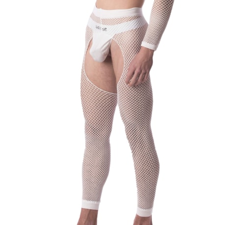 Barcode Cacci Fishnet Leggings - White