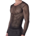 Barcode Capo Fishnet T-Shirt - Black