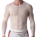 Barcode Capo Fishnet T-Shirt - White