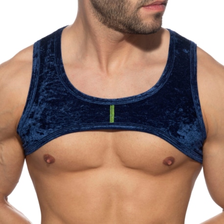 Addicted Velvet Shady Harness - Navy