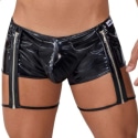 CandyMan Vinyl Mesh Garter Trunks - Black