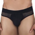 Clever Swirl Mesh Briefs - Black