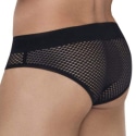 Clever Swirl Mesh Briefs - Black