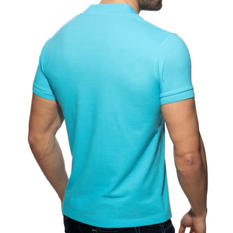 Addicted AD V-Neck Polo Shirt - Turquoise