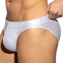 ES Collection Glitter Swim Briefs - White