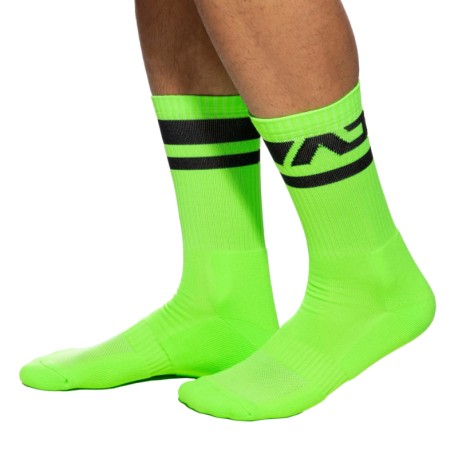 Addicted Chaussettes AD Neon Vert Fluo