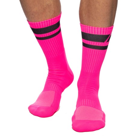 Addicted Chaussettes AD Neon Rose Fluo