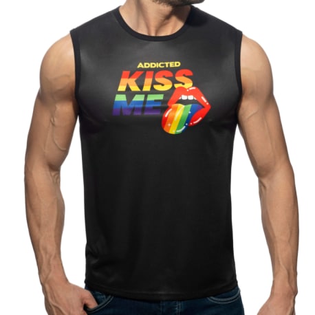 Addicted Kiss Me Tank Top - Black