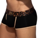 Addicted Leopard Cotton Trunks - Black