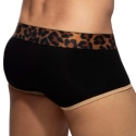 Addicted Leopard Cotton Trunks - Black