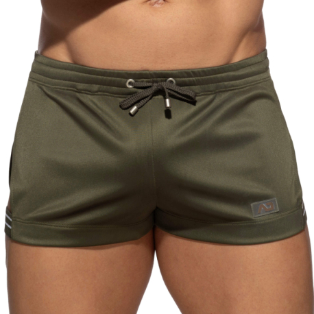 Addicted Side Stripe Shorts - Khaki