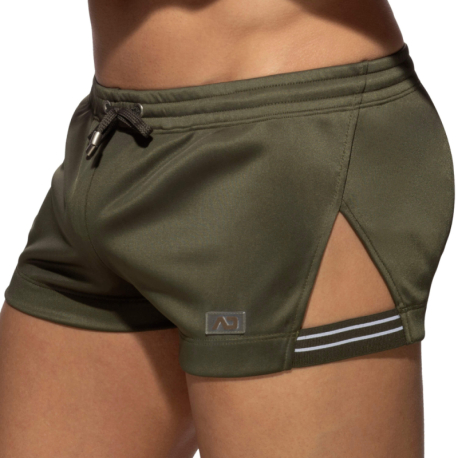 Addicted Side Stripe Shorts - Khaki