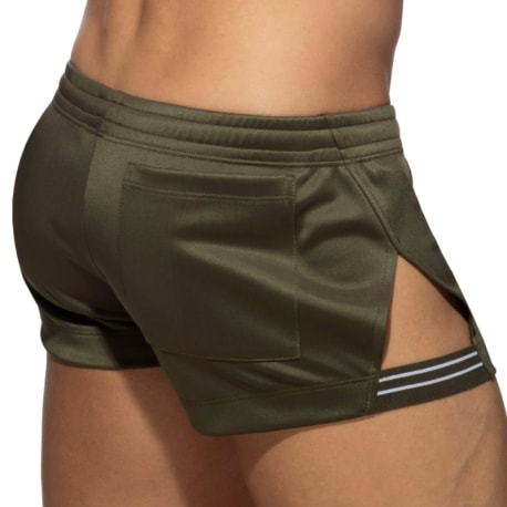 Addicted Side Stripe Shorts - Khaki