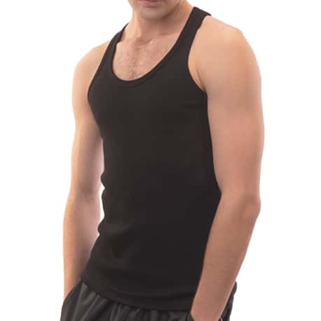 Barcode Teris Cotton Tank Top - Black