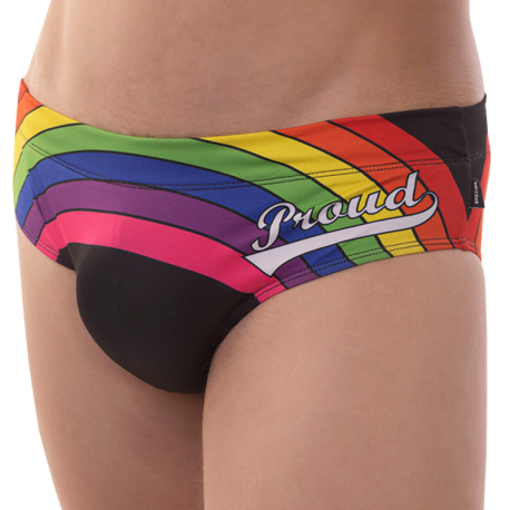 Barcode Proud Swim Briefs - Rainbow