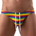 TOF Paris Rainbow Bikini Swim Briefs - Rainbow