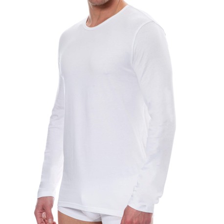 Bikkembergs Long Sleeves Cotton T-Shirt - White