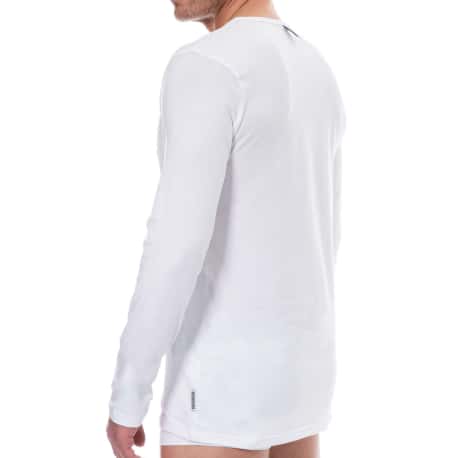 Bikkembergs T-Shirt Manches Longues Coton Blanc