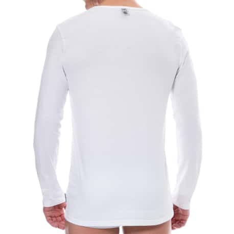 Bikkembergs Long Sleeves Cotton T-Shirt - White