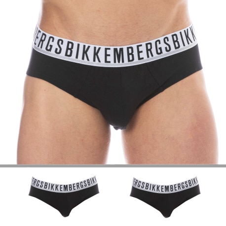 Bikkembergs 2-Pack Essential Cotton Briefs - Black