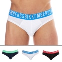 Bikkembergs Lot de 3 Slips Fashion Coton Noir - Marine - Blanc