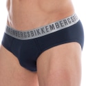 Bikkembergs Lot de 2 Slips Silver Coton Bleu Marine