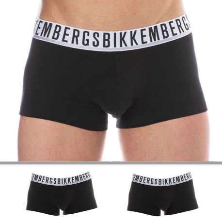 Bikkembergs 2-Pack Essential Cotton Boxer Briefs - Black