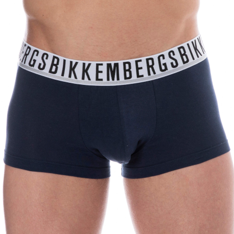 Bikkembergs Lot de 2 Boxers Essential Coton Bleu Marine