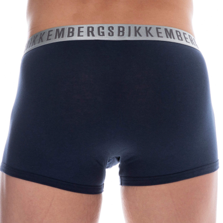 Bikkembergs Lot de 2 Boxers Silver Coton Bleu Marine