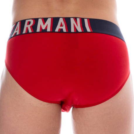 Emporio Armani Megalogo Cotton Briefs - Red