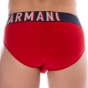 Emporio Armani Megalogo Cotton Briefs - Red