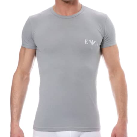 Emporio Armani Bold Monogram Cotton T-Shirt - Stone - White