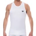 Emporio Armani Débardeur Ribbed Stretch Cotton Blanc