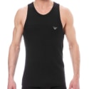 Emporio Armani Ribbed Stretch Cotton Tank Top - Black