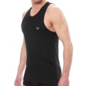 Emporio Armani Débardeur Ribbed Stretch Cotton Noir