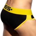 ES Collection Double Side Cotton Briefs - Black - Yellow