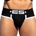 ES Collection Double Side Cotton Briefs - Black - White